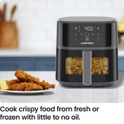 Chefman TurboFry® Touch 6-Qt Easy-View Air Fryer w/ 4 Cooking Presets and 450°F Hi-Fry Button - Gray