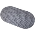 thumbnail image 4 of J&V TEXTILES Bubble Bath Mat 15 x 27 Inch, Extra Long Coverage, Oval Shape, Machine Washable Gray, 4 of 4