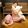 thumbnail image 4 of Large Size Soft Hugging Rabbit Dog Monkey Pig Plush Toy Cartoon Stuffed Animal Pillow Plush Soft Placating Toys For Children, 4 of 5