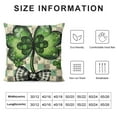 thumbnail image 5 of Awypu  St Patricks Day Pillow Covers 18x18 Watercolor Green Lucky Clover Shamrock Grey Buffalo Plaid Decorative Throw Pillow Cases Farmhouse Decoration for Sofa Couch Bed, 5 of 5
