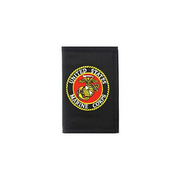 U.S. Military Merchandise WL0011 Nylon Wallet with Marines Logo Patch
