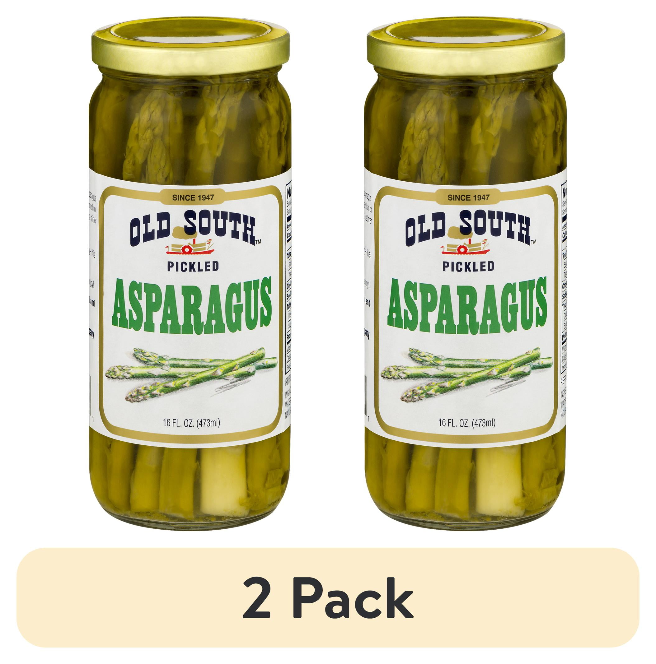 2 pack) Old South Pickled Asparagus Spears, Shelf-Stable, 16 oz