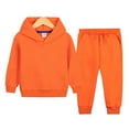 thumbnail image 2 of Ramiter Kids Clothes&nbsp;Boys Boys Clothes Long Sleeve Hoodie Sweatshirts and Sweatpants Set 2 Piece Fall Winter Boys Hoodies Size(Orange,11-12 Years), 2 of 6