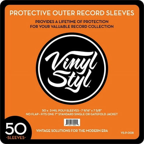 Vinyl Styl - 45 RPM Vinyl Record Protective Outer Sleeves (Walmart Exclusive) - Vinyl