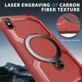 thumbnail image 4 of Allytechgroup Magnetic Case for iPhone XS/X, Support Wireless Charging Rugged Heavy Duty Durable Cover Case with Kickstand Shockproof Back Cover for iPhone XS/X, Red, 4 of 6