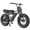 X7 Black Dual Battery, variant on MACFOX X7 Adult Electric Bike, 750W E-Bike, 20 MPH, 48V 13Ah removable battery, 35-mile range, hydraulic brakes, upgraded 20x5.0 wide rear tire.