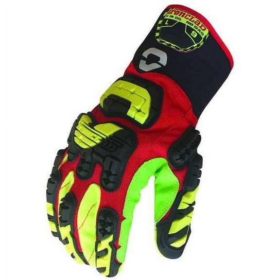 Ironclad Performance Wear Impact Gloves,L Size,Gauntlet,Red,PR INDI-CCP-04-L