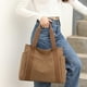 thumbnail image 1 of Bolso De Hombro Bolso de hombro de lona informal de mamá de gran capacidad portátil para adolescentes escolares, 1 of 8