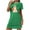Green, variant on MuZeFu Short Sleeve Nightgown Sleep Dress for Women Sleepwear Women's Oversized Short Nightgown Fashion Chest Print Short Sleeve Nightdress