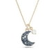 thumbnail image 1 of Collar Swarovski Sublima Moon con cristales oscuros, oro rosa, 1 of 5
