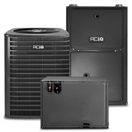 ACiQ 3 Ton 13.4 SEER2 96% 60000 BTU Natural Gas Furnace & Air Conditioner System - R32, Single Stage, Horizontal | Central Split, Evaporator Cased Coil, AC/Heating Unit