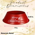 thumbnail image 2 of A1U Metal Mini Christmas Tree Collars RED, Christmas Holiday Ornaments Accessories Party Miniature Durable Galvanized Base Stand Cover Trees Potted Plants Ring Skirts Decorations, 1 ct. (9-in.), 2 of 7