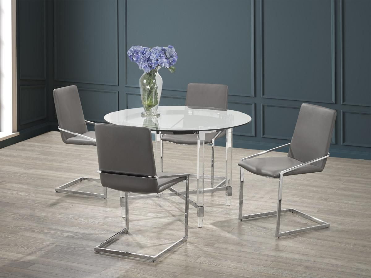 Jayden 5-Piece Dining Set, Grey