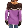 thumbnail image 5 of Sherrylily Women Autumn Winter Colorblock Pullover Sweaters Striped Slim Knitwear, 5 of 5