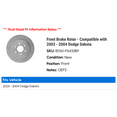 thumbnail image 2 of Front Brake Rotor - Compatible with 2003 - 2004 Dodge Dakota, 2 of 2