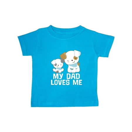 

Inktastic My Dad Loves Me Puppy Dog Boys Gift Baby Boy T-Shirt