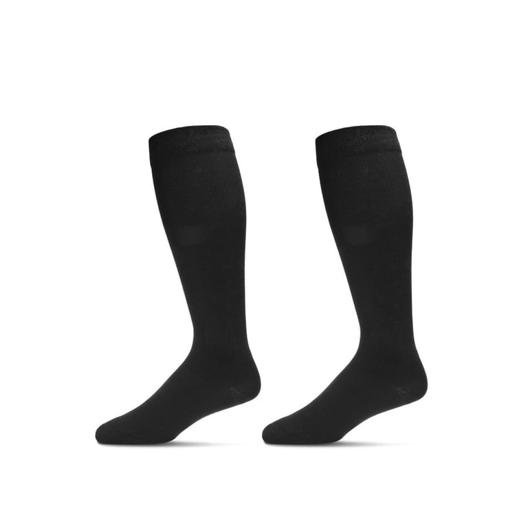 2 Pair Cushioned Sole Cotton Blend Graduated Compression Socks