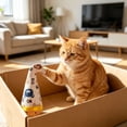thumbnail image 2 of Wobble Tumbler Feather Cat Toy, Interactive Self-Righting Cat Teaser with Colorful Feathers, Wooden Base Cat Toy for Indoor Cats to Bat, Chase and Relieve Boredom Colorful, 2 of 9