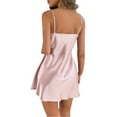 thumbnail image 5 of GHSOHS Robes for Women Sleepshirt Women's Nightgowns Women Sleepwear Satin Nightgown Mini Slip Chemise Short Nightwear Nightie for Women Sleepshirt Robe Pajamas Homewear, 5 of 6