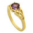 thumbnail image 5 of 18K Gold Over Brass Natural Amethyst - Brazil Ring s.6 Jewelry RM-1761 TGR1029_B_6, 5 of 6