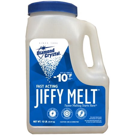 Diamond Crystal Jiffy Melt Ice Melter Salt Mix 12 Lb Jug Case of