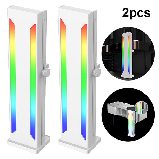 Magnético 5V 3PIN ARGB Aura Sync Ventilador Refrigeración GPU Soporte para Tarjeta Gráfica () Blanco