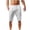 White, variant on UAMVSH Mens Summer Shorts Casual Elastic Waist Drawstring Beach Shorts Lightweight Loose Fit Knee Length Bermuda Shorts with Pockets