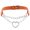 Orange, variant on Heart Choker Necklace for Women Gothic Pendant Goth Emo Colorful Gifts Stainless Steel Adjustable Dainty Cute Personalized Simple Elegant Statement Jewelry Orange