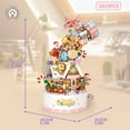 thumbnail image 6 of SKQIT Falls Building Blocks Rotating Music Box Set,Candy Flower Bonsai Botanical Collection with Light,Home Decor, 6 of 7