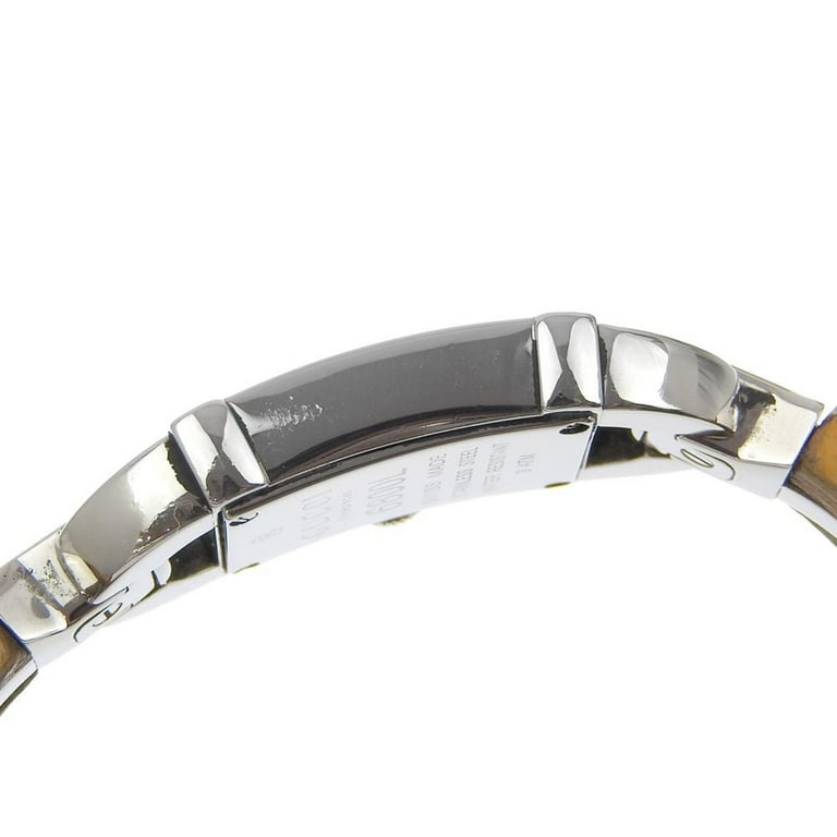 Pre-Owned Gucci Watch 6800L Stainless Steel x Bamboo Quartz Analog
