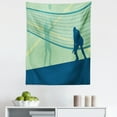thumbnail image 1 of Volleyball Tapestry, Scenery of 2 Females Competing in a Sports Field Healthy Sports, Fabric Wall Hanging Decor for Bedroom Living Room Dorm, 5 Sizes, Night Blue Pale Green, by Ambesonne, 1 of 1