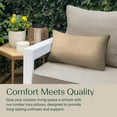 thumbnail image 2 of PetFurnishn Outdoor Lumbar Pillow 2-Pack, 22 x 12, Hampton Texture Neutral Throw Pillows for Patio Furniture, 2 of 9