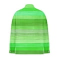 thumbnail image 4 of USNSM Men's Vintage Striped Printed Shirt Tops Casual Button Down Shirt Long Sleeve Lapel Shirt Dress Shirts Green XXL, 4 of 5