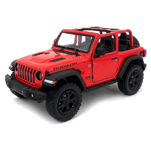 Coche fundido a presión KinSmart 2018 Jeep Wrangler Rubicon sin tapa roja
