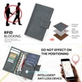 thumbnail image 6 of Contact's Leather Family 4 Passport Holder With Airtag,Travel Passport Wallet RFID Blocking (Gray), 6 of 9