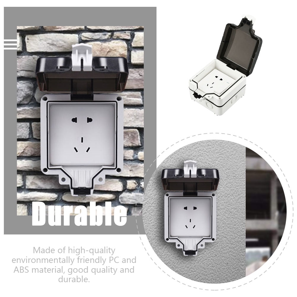 OUNONA 2pcs Weatherproof Electrical Outlet Cover: Outlet Plug Box 2pcs Child Safety Socket Covers Outlet Protectors Proof Outlet Cap