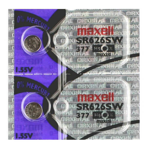 2 x Maxell 377 Watch Batteries, SR626SW Battery