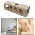 thumbnail image 6 of Hamster Wooden Tunnel Shed Toy Hamster House Rectangle Multifunctional Accessory, 6 of 8