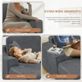 thumbnail image 5 of Timbernest 112" Sectional Couches for Living Room, L Shaped Modular Sectional Sleeper Sofa, 3 in 1 Convertible Sofa Bed with Deep Seat, Gray, 5 of 9