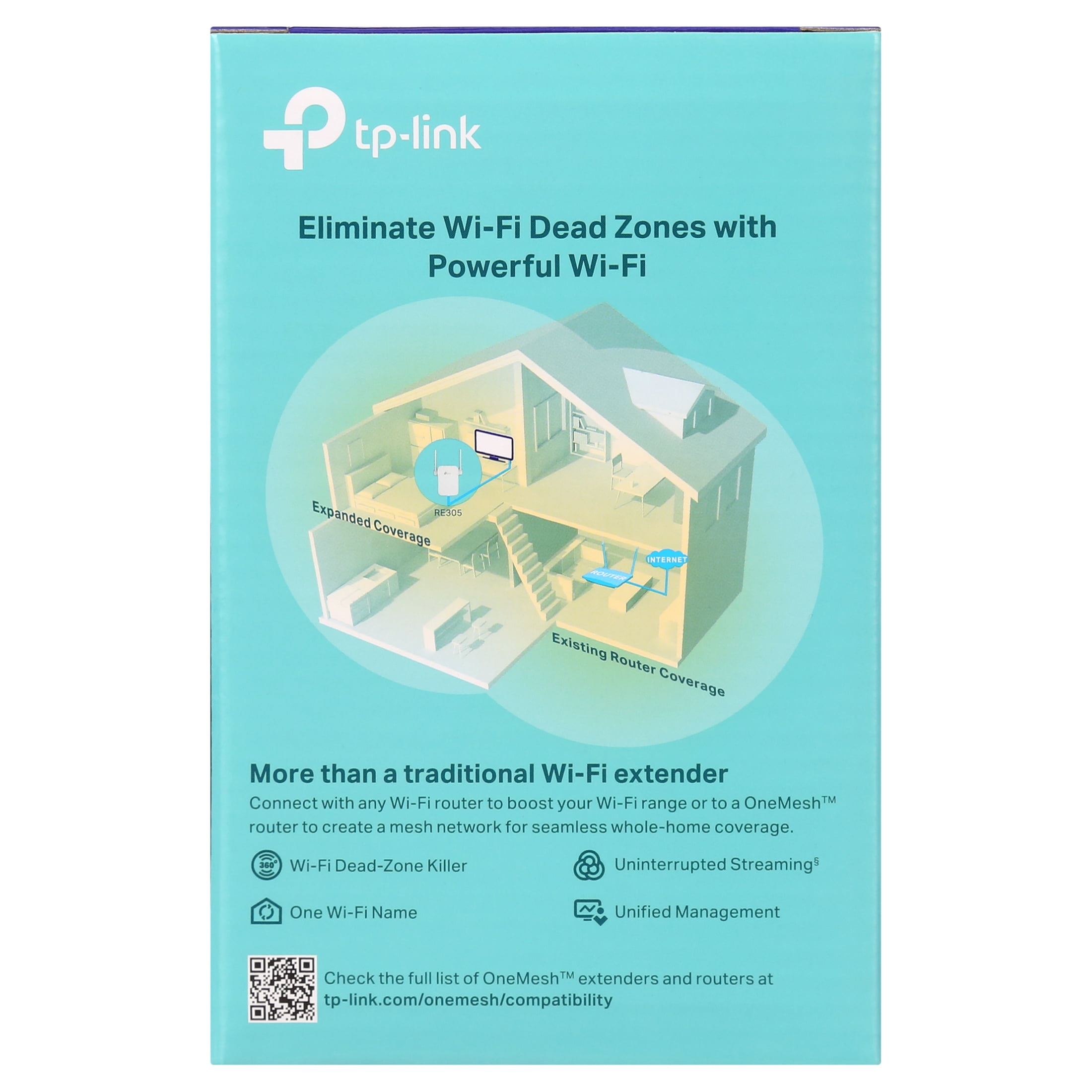 TP-Link RE305 AC1200 Wi-Fi Range Extender (works with any router or WiFi system)