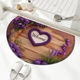 thumbnail image 4 of BiFandian Half Round Welcome Door Mat with Purple Flowers Printed, Non-Slip Washable Entrance Rugs, Vintage Rustic Semicircle Floor Mats for Indoor Outdoor Entrance Living Room Kitchen Decor, 4 of 6