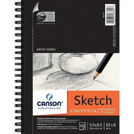 Canson Universal Sketch Paper Pad 5.5 x 8.5 ": 100 Sheets