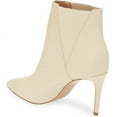 thumbnail image 3 of Schutz Egg Shell  Pointed Toe Willowy Stiletto Heeled Dress Ankle Boots (Egg Shell, 5.5), 3 of 3