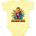 thumbnail image 3 of Inktastic Soccer Girl Superhero Girls Baby Bodysuit, 3 of 5