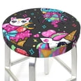 thumbnail image 3 of Naloa Cat Icecream Round Bar Stool Cushion Cover 12-14 inch, Fits Kitchen, Office, Restaurant Chairs - 12 inch, 3 of 7