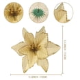 thumbnail image 3 of Adornos para árbol de Navidad KEPATO con purpurina Poinsettia (dorado), 3 of 7