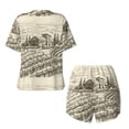 thumbnail image 5 of Picia Vineyard Landscape Pajamas Sets for Women Soft Short-Sleeved Pjs with Lounge Shorts Two Piece Sleepwear-Medium, 5 of 9