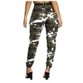 thumbnail image 5 of Virmaxy Womens Taper Cargo Pants High Waist Jogger Cargo Camouflage Pants for with Matching Belt Jogger Sweatpants Drawstring Outdoor Trousers with Pockets White 2XL, 5 of 5