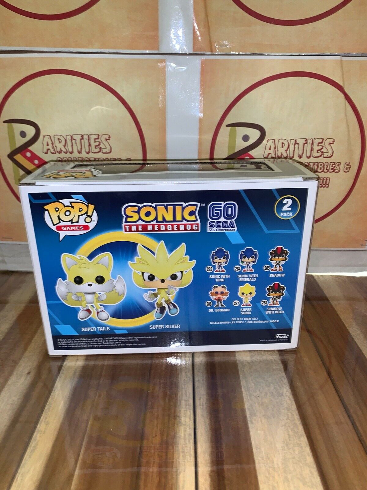  Funko Pop! Sonic The Hedgehog Super Silver and Super Tails 2  Pack 2020 Summer Convention Exclusive : Toys & Games