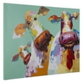 thumbnail image 2 of Yosemite Home Decor "Curious Cows I" Wood Wrapped Wall Art in Multi-Color, 2 of 4